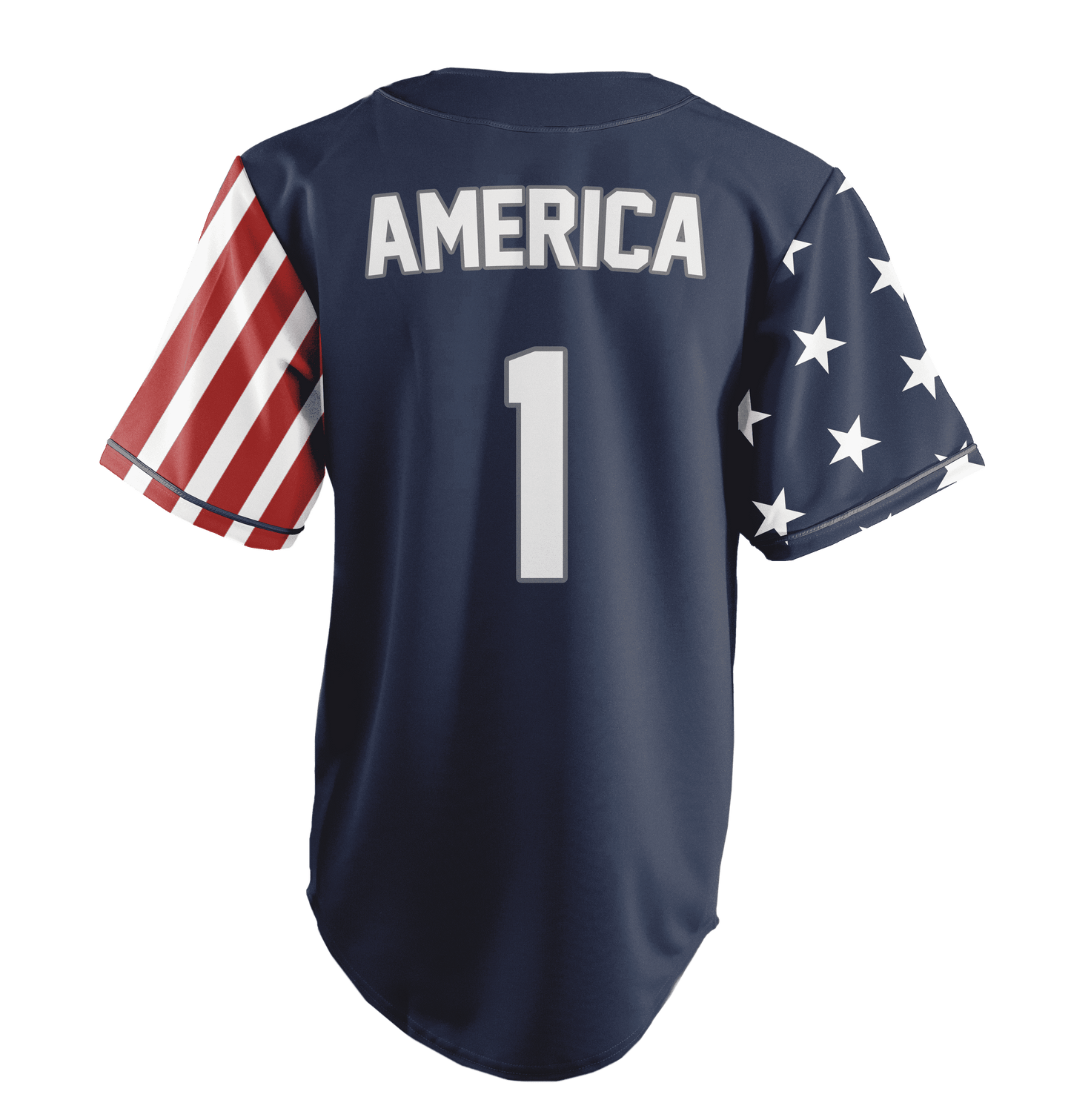 USA Blue America #1 Baseball Jersey