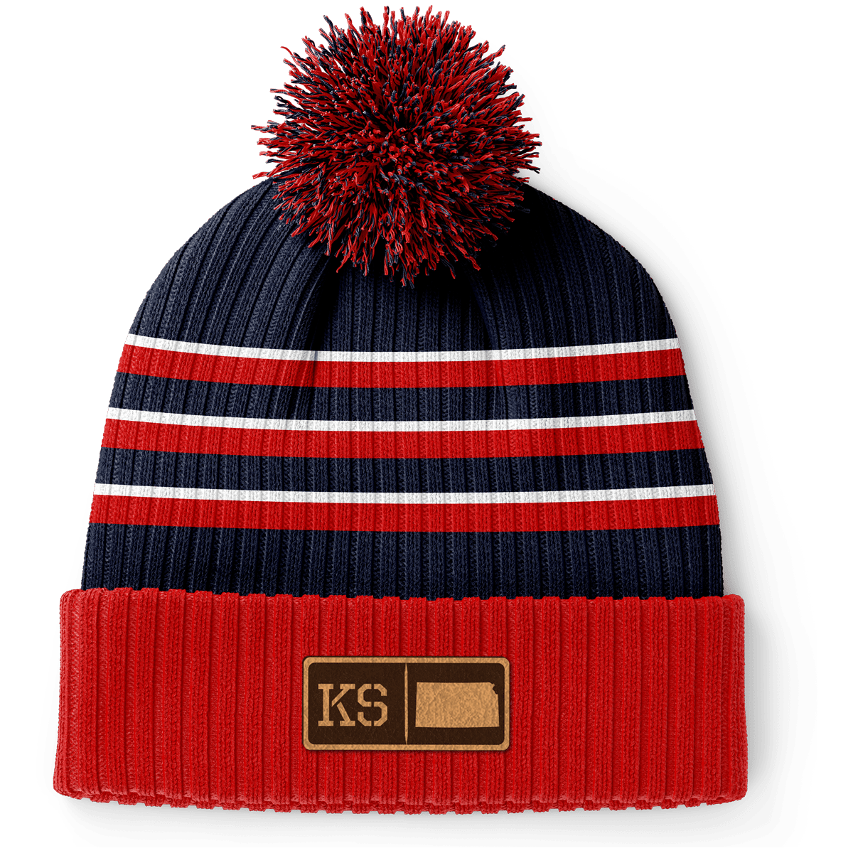 Kansas Leather Patch Homegrown Beanie