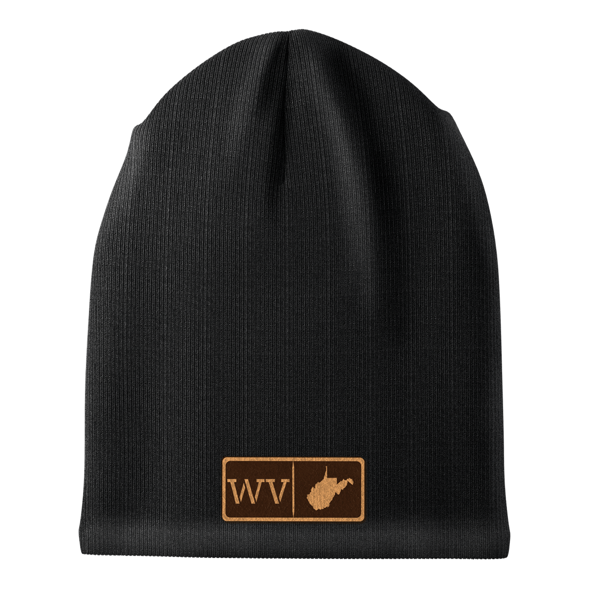 West Virginia Leather Patch Homegrown Beanie