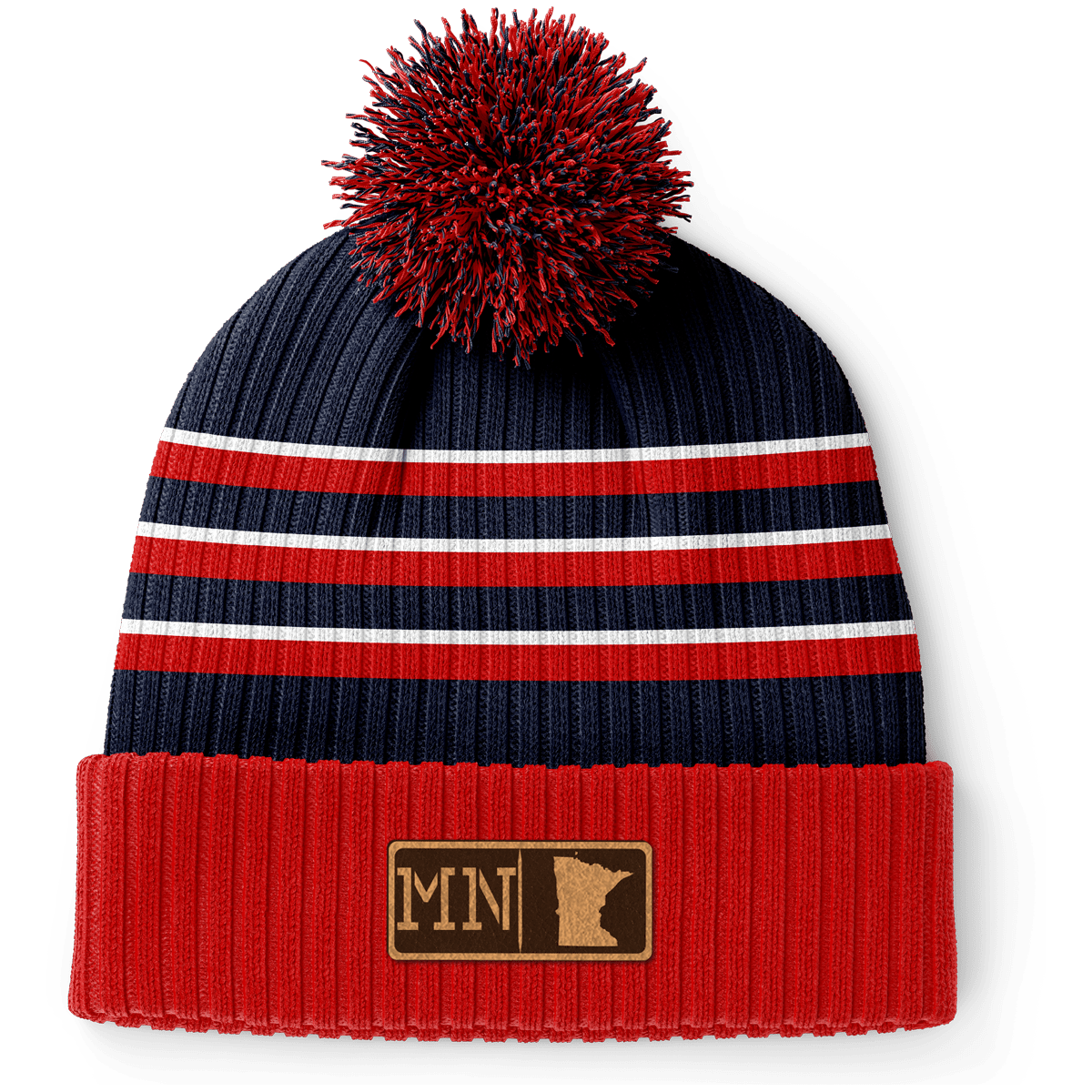 Minnesota Leather Patch Homegrown Beanie