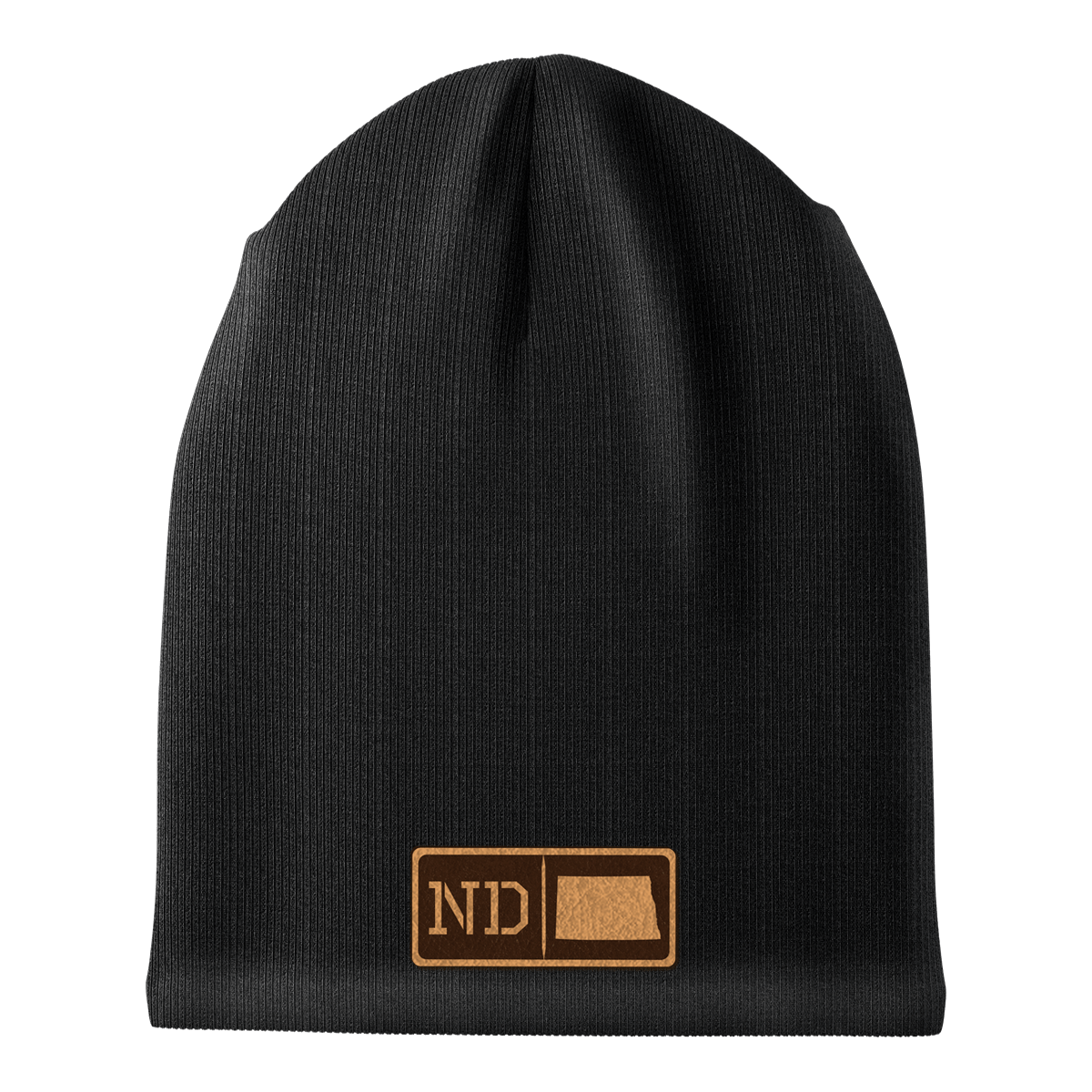 North Dakota Leather Patch Homegrown Beanie