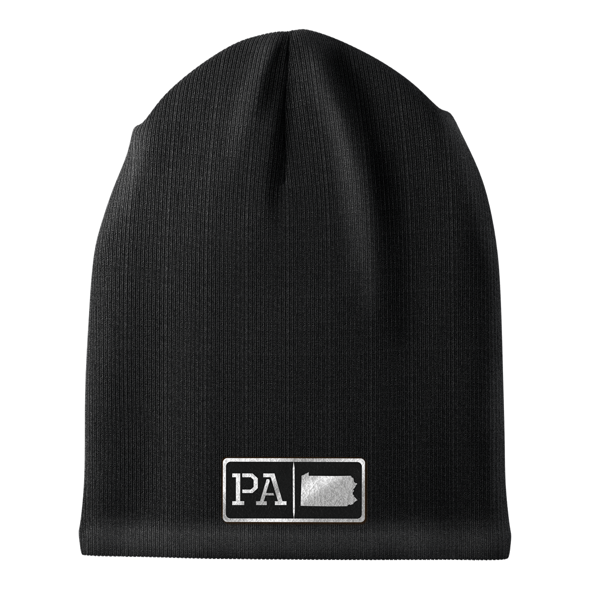 Pennsylvania Black Leather Patch Homegrown Beanie