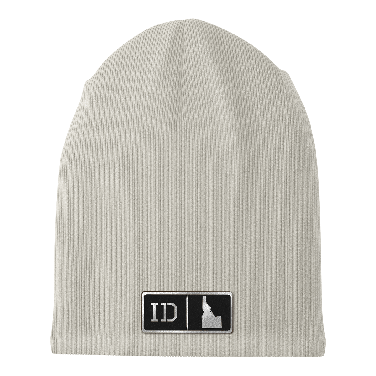 Idaho Black Leather Patch Homegrown Beanie