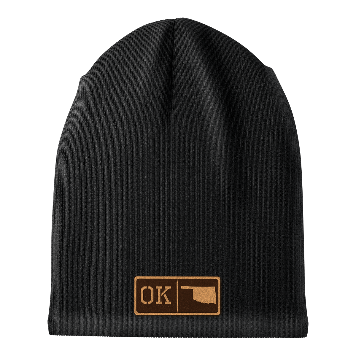 Oklahoma Leather Patch Homegrown Beanie