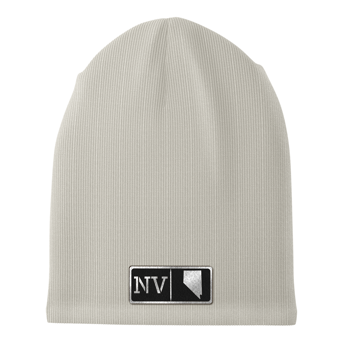 Nevada Black Leather Patch Homegrown Beanie