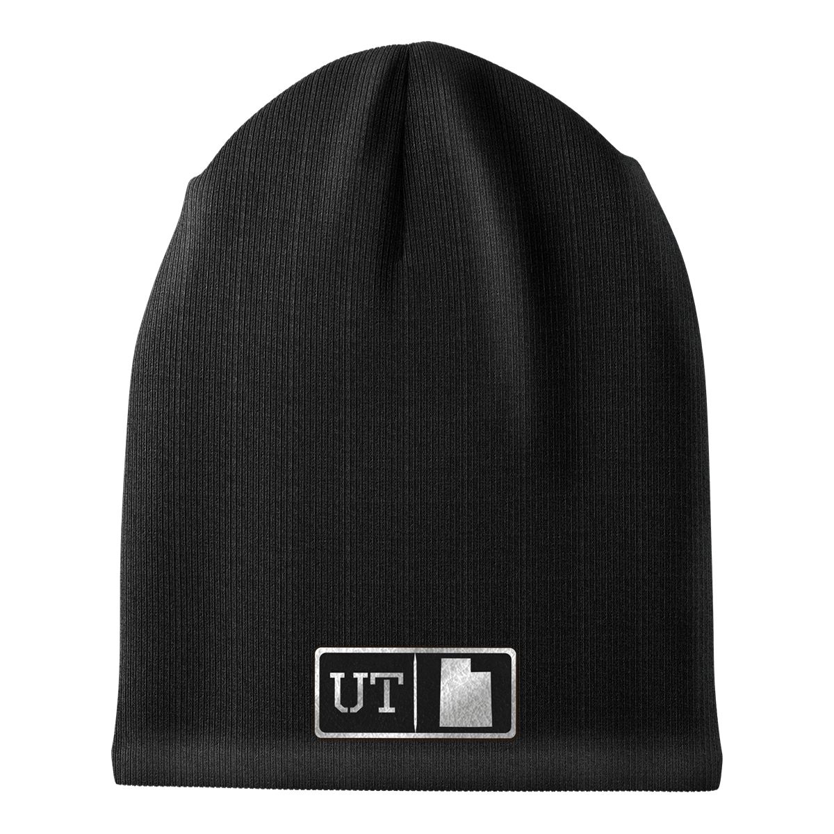 Utah Black Leather Patch Homegrown Beanie