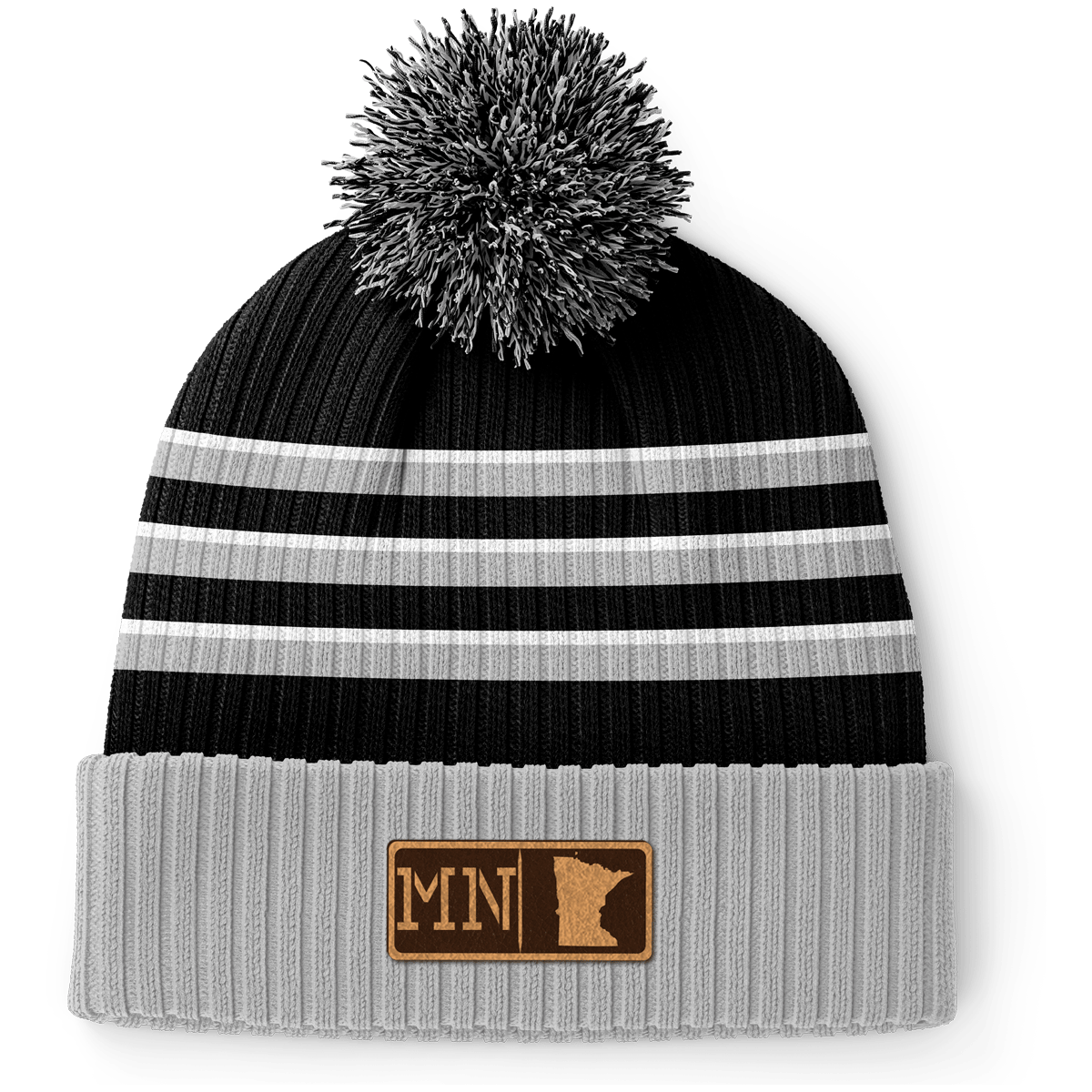 Minnesota Leather Patch Homegrown Beanie