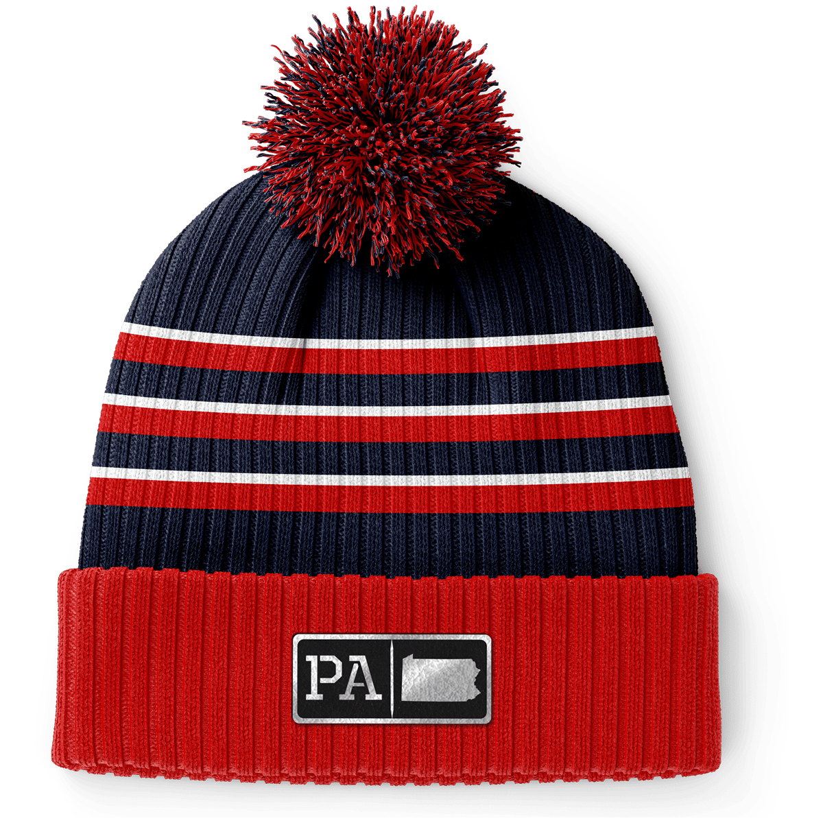 Pennsylvania Black Leather Patch Homegrown Beanie