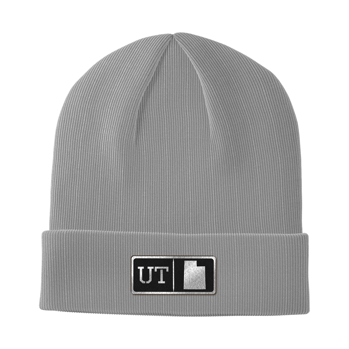 Utah Black Leather Patch Homegrown Beanie