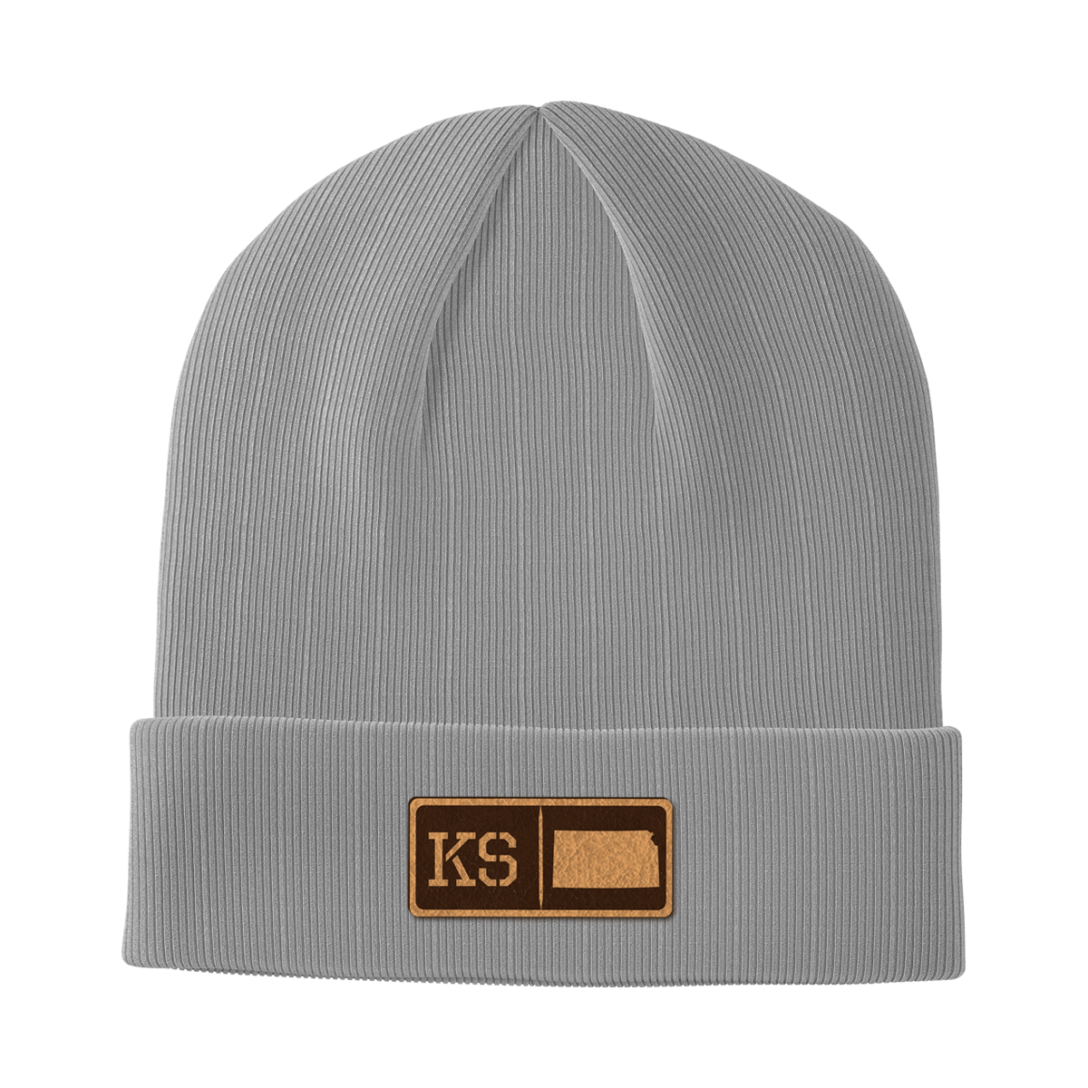 Kansas Leather Patch Homegrown Beanie