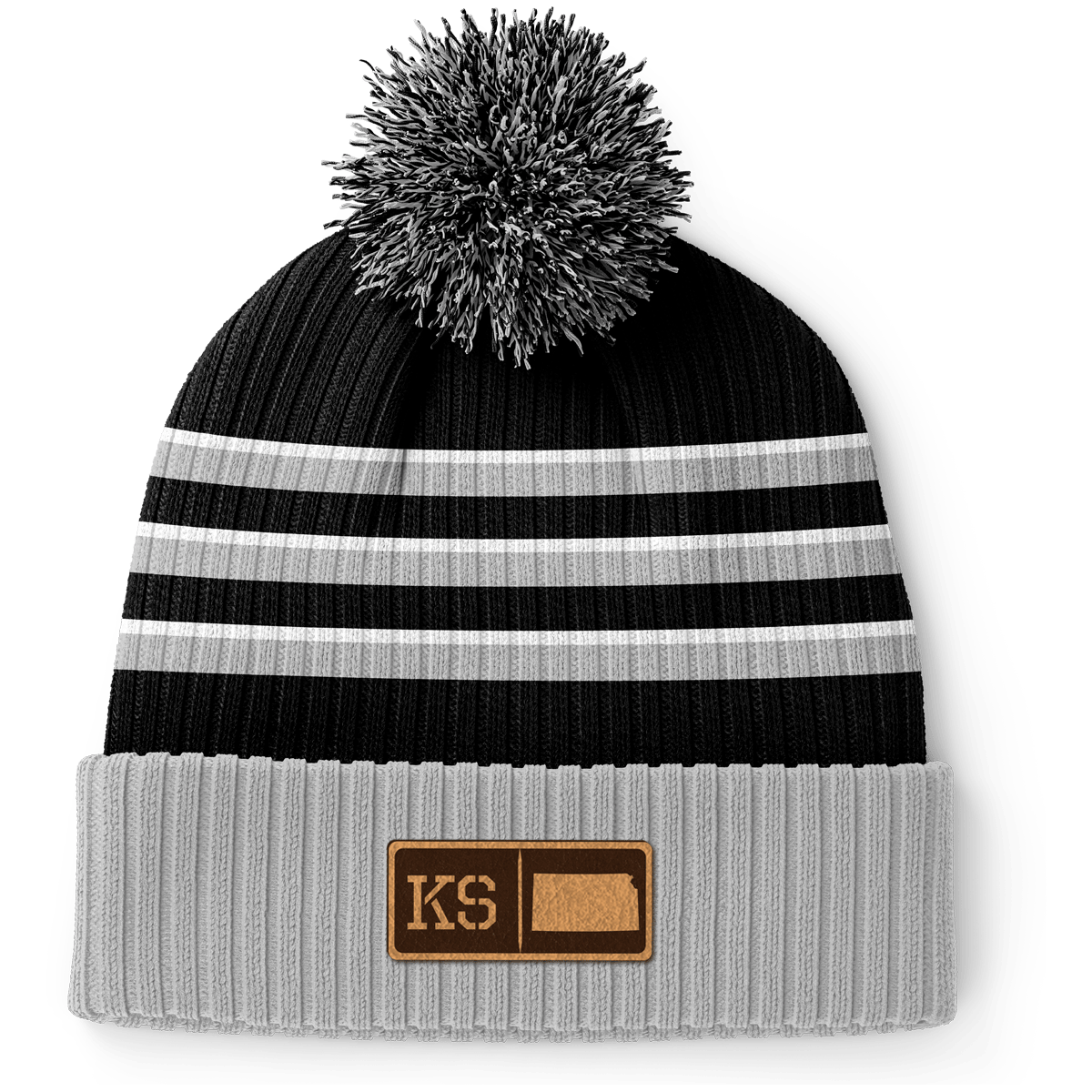 Kansas Leather Patch Homegrown Beanie