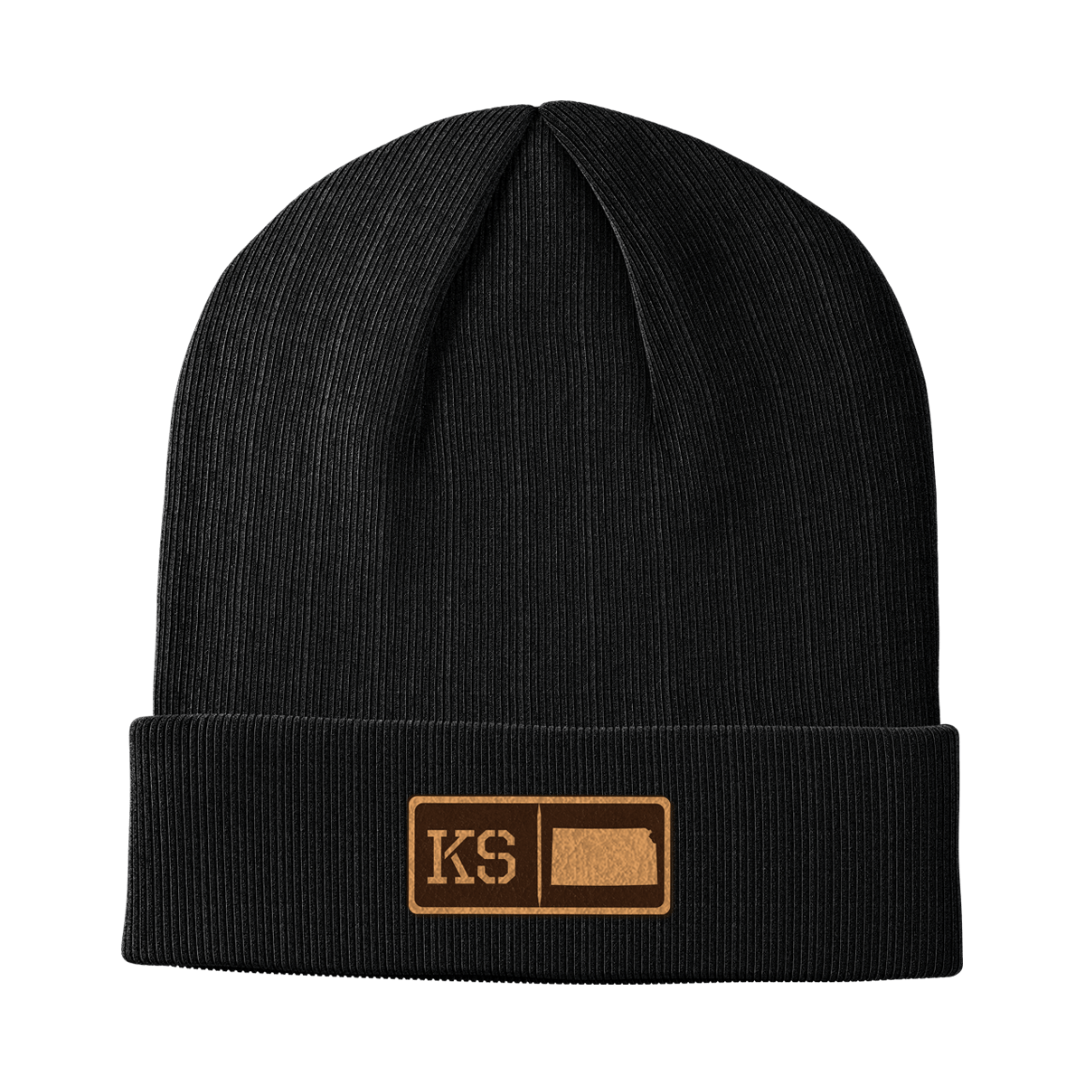 Kansas Leather Patch Homegrown Beanie
