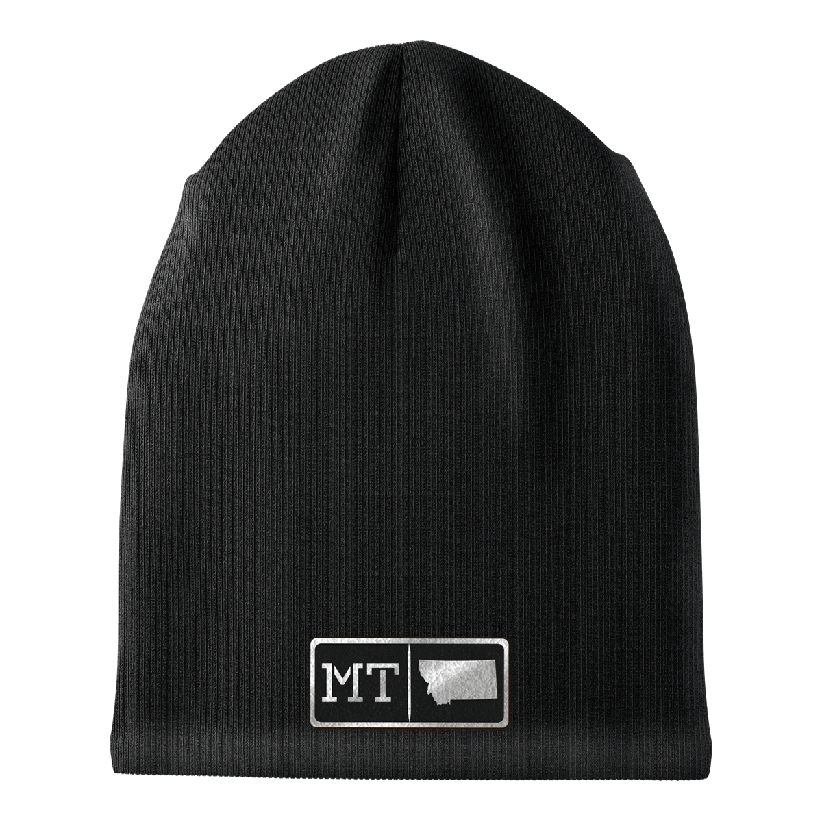 Montana Black Leather Patch Homegrown Beanie