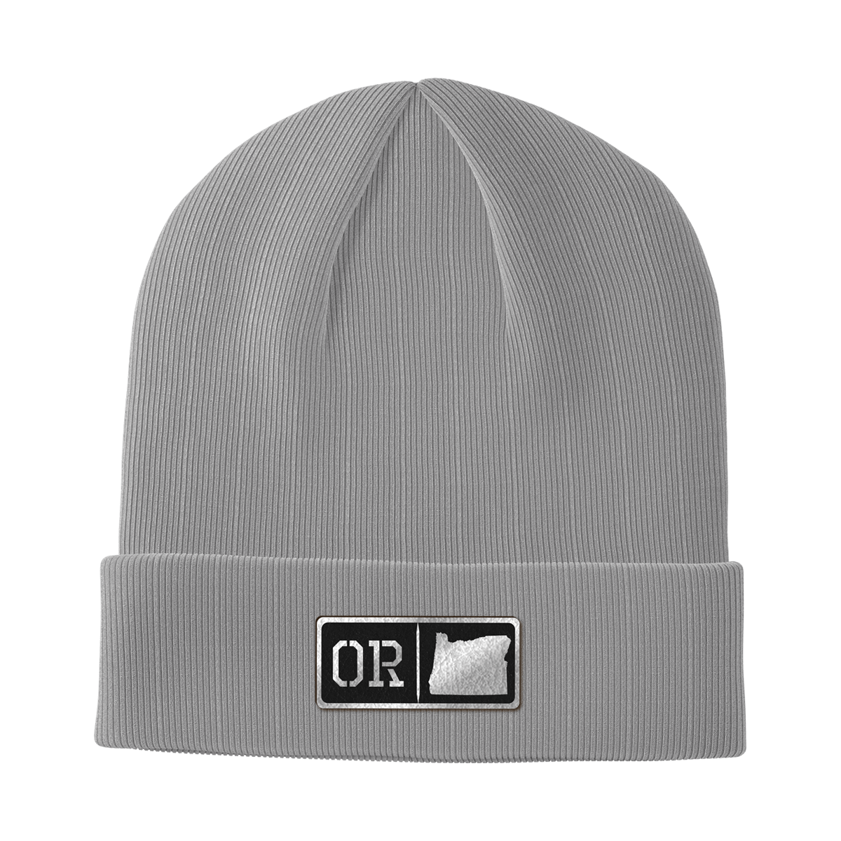 Oregon Black Leather Patch Homegrown Beanie