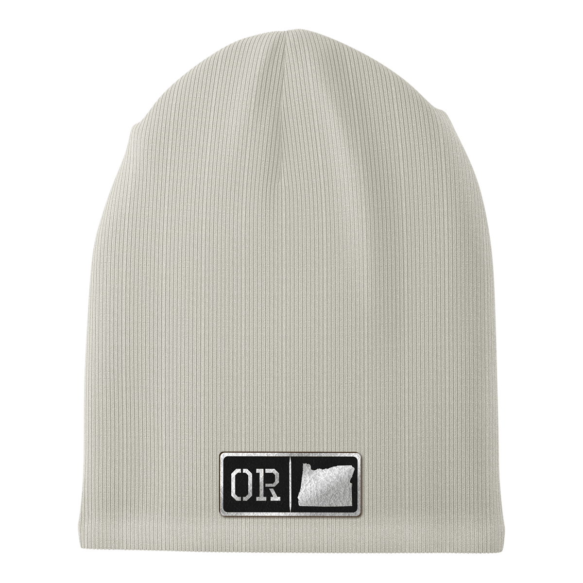 Oregon Black Leather Patch Homegrown Beanie