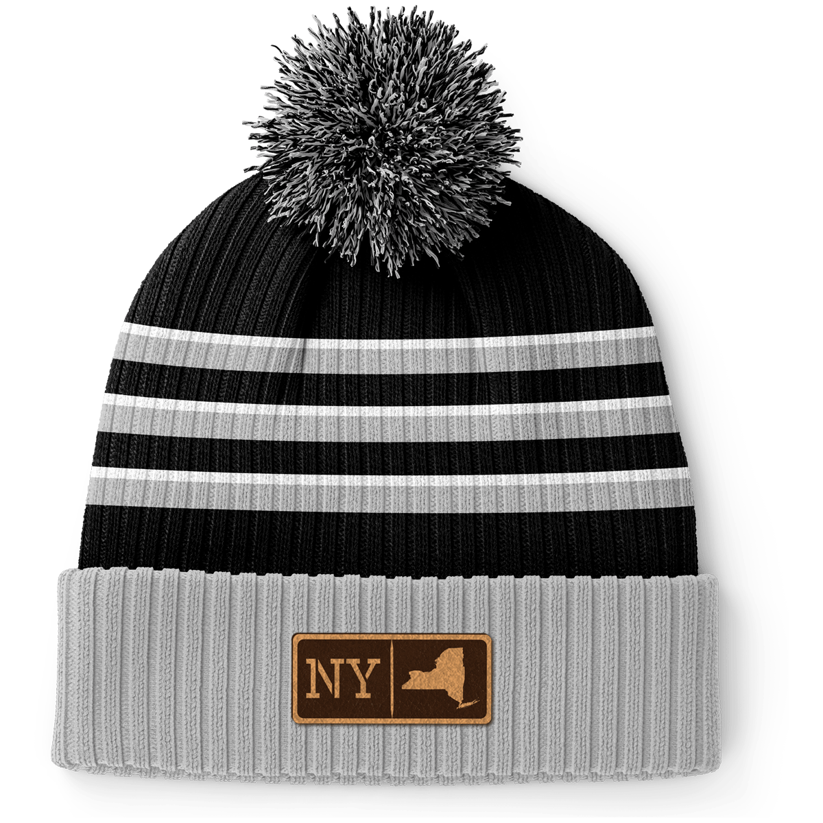 New York Leather Patch Homegrown Beanie