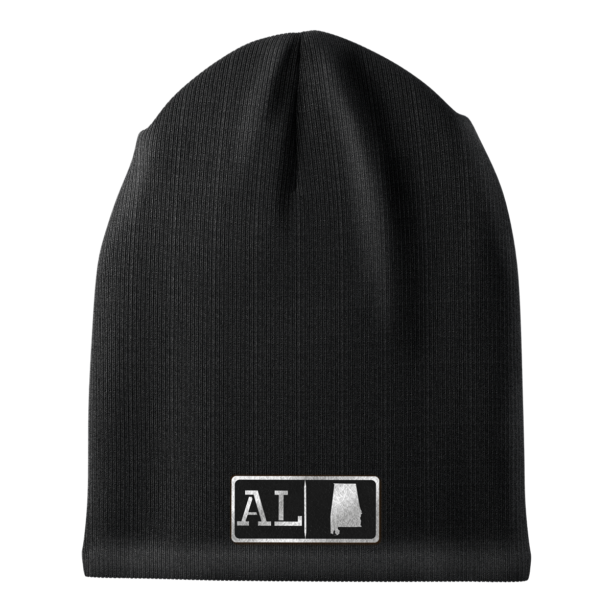 Alabama Black Leather Patch Homegrown Beanie