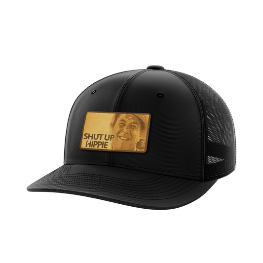 Shut Up Hippie Leather Patch Hat