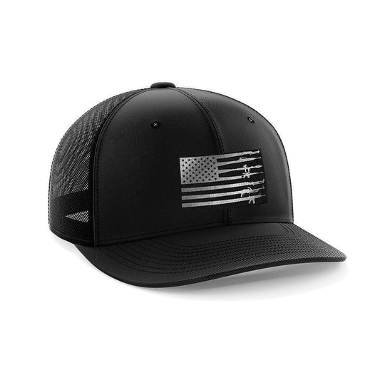 Rifle Flag Black Patch Hat