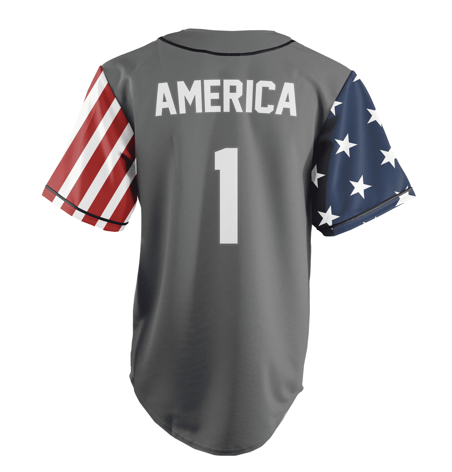 Grey America #1 Baseball Jersey