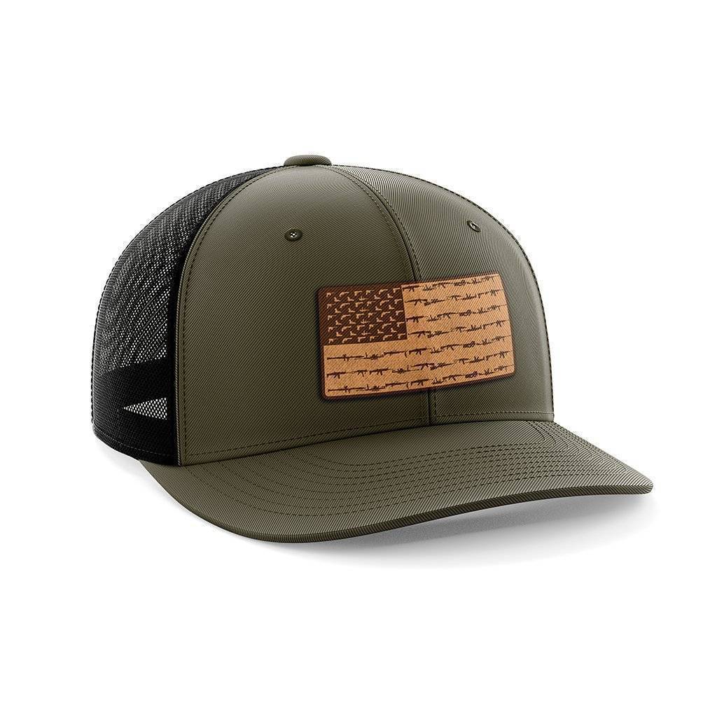 Amerigun Flag Leather Patch Hat