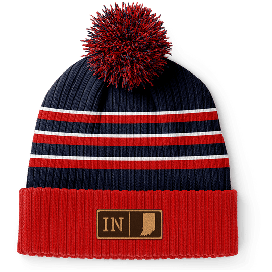 Indiana Leather Patch Homegrown Beanie