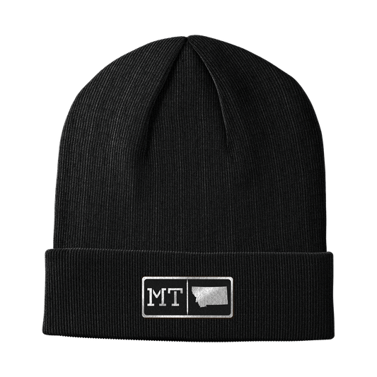 Montana Black Leather Patch Homegrown Beanie