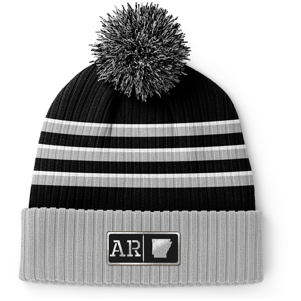 Arkansas Black Leather Patch Homegrown Beanie