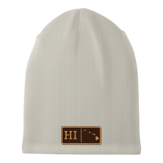 Hawaii Leather Patch Homegrown Beanie
