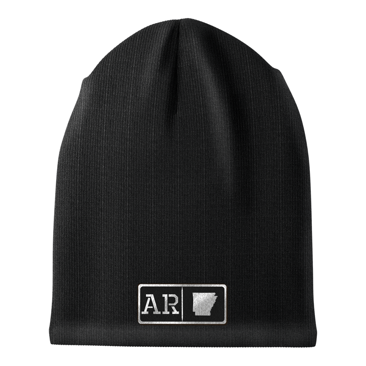 Arkansas Black Leather Patch Homegrown Beanie