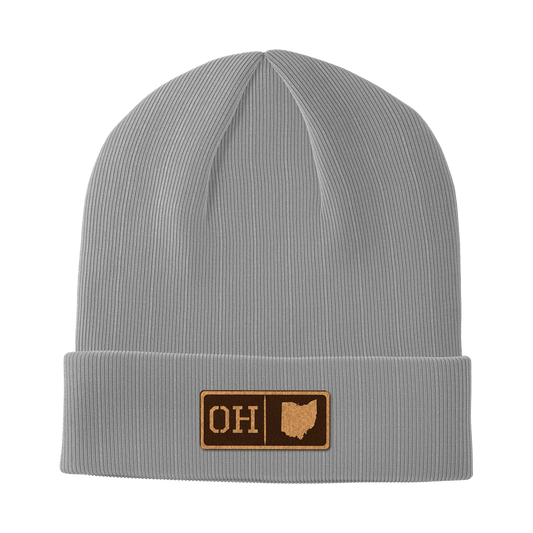 Ohio Leather Patch Homegrown Beanie