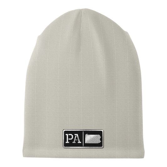 Pennsylvania Black Leather Patch Homegrown Beanie