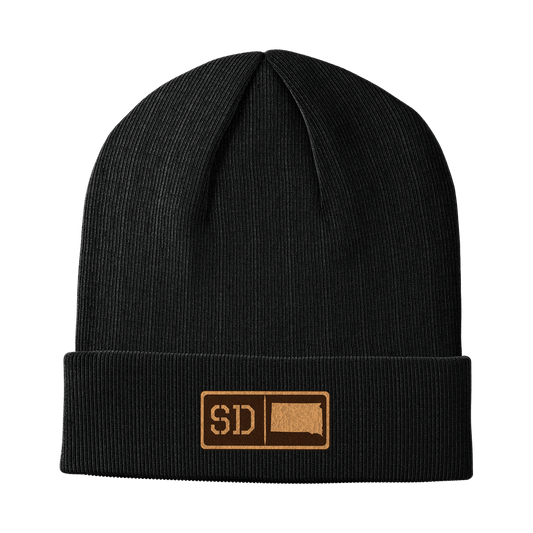 South Dakota Leather Patch Homegrown Beanie