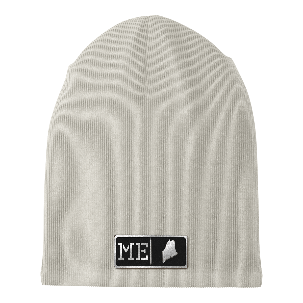 Maine Black Leather Patch Homegrown Beanie