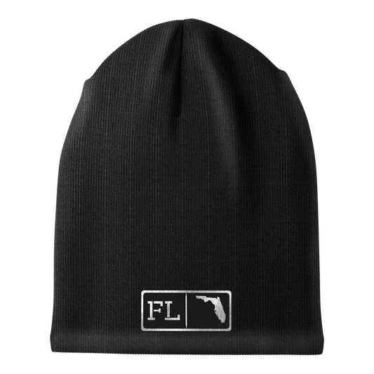 Florida Black Leather Patch Homegrown Beanie