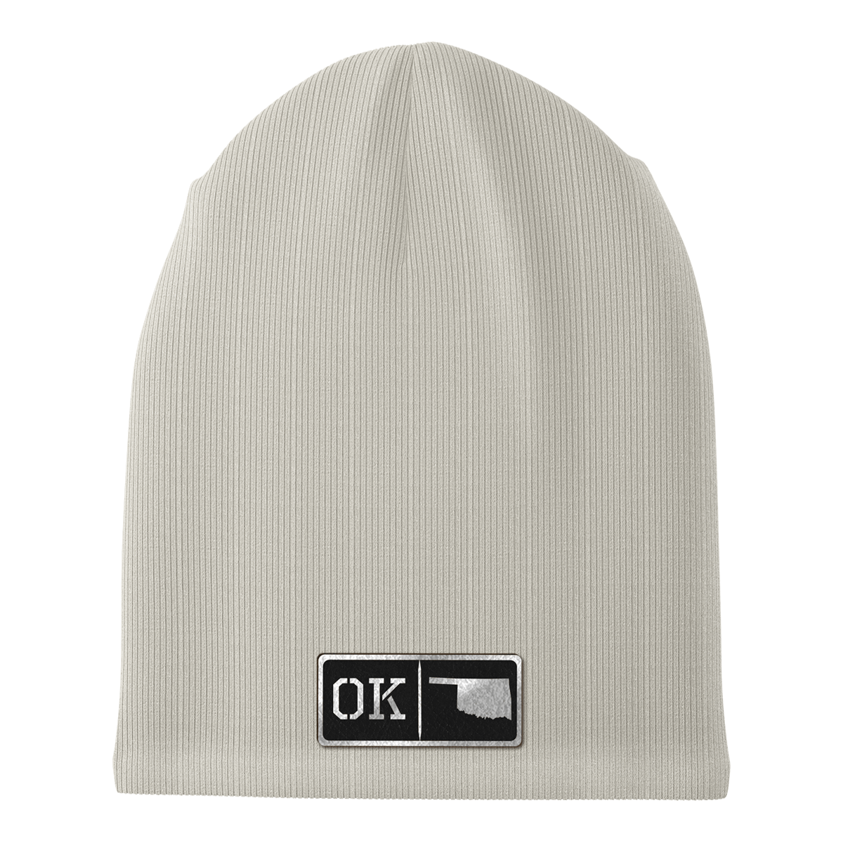 Oklahoma Black Leather Patch Homegrown Beanie