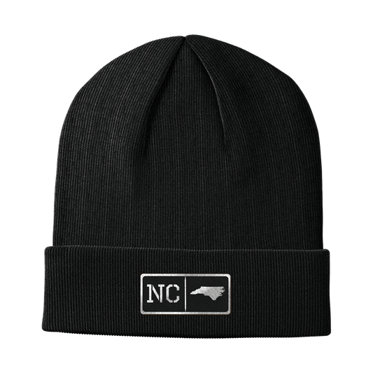 North Carolina Black Leather Patch Homegrown Beanie