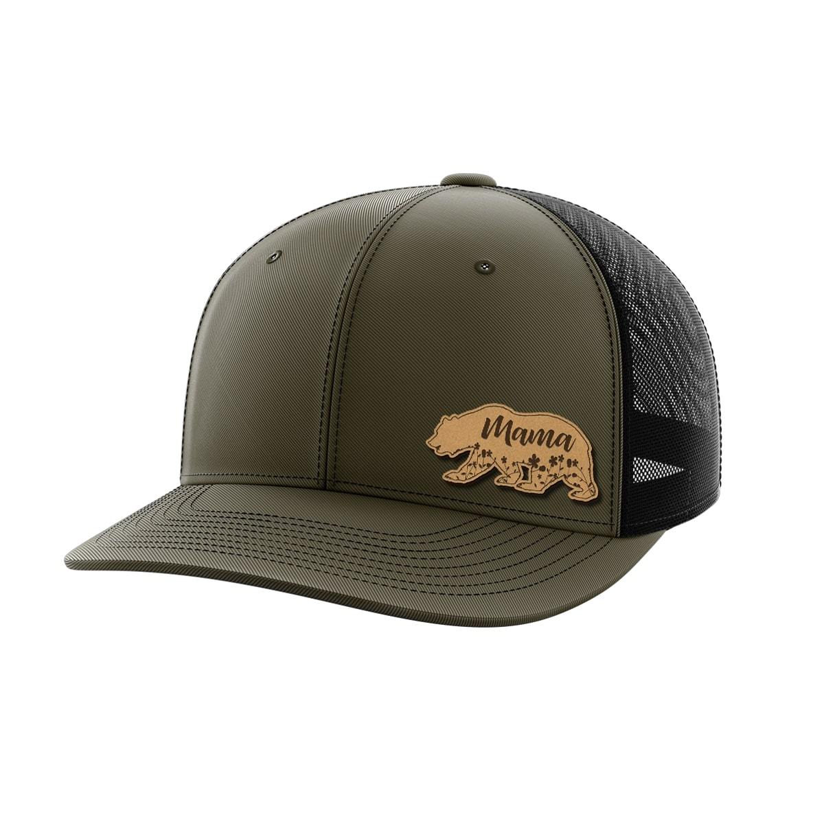 Mama Bear Leather Patch Hat